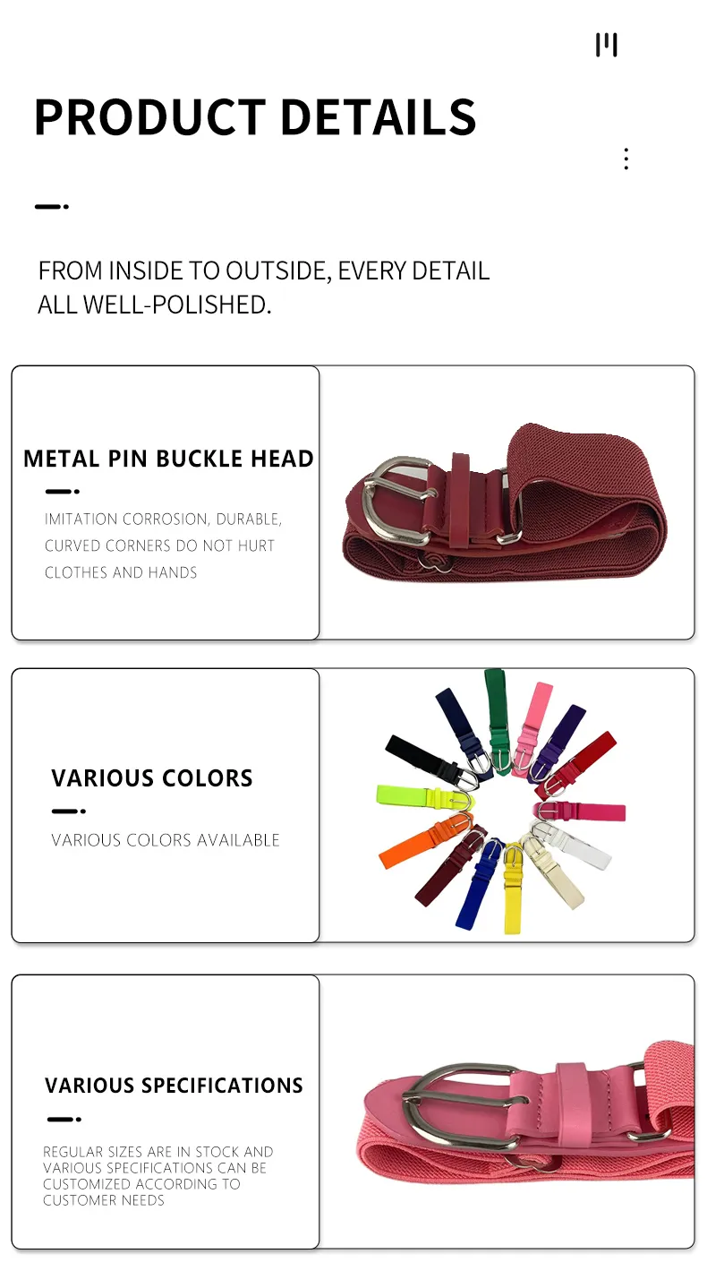 Eco-friendly Youth Baseball Belt Durable Fabric Accessory_voghion.com