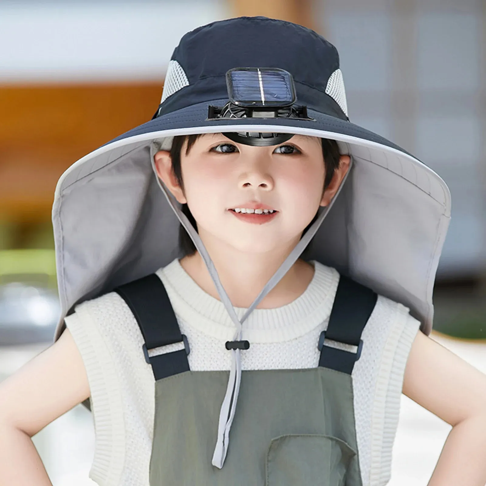 Solar-Powered Fan Sun Hat – Wide Brim, Adjustable, For Fishing, Beach, Outdoor - View #4