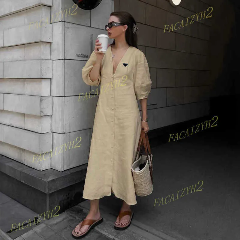 beige summer dress with sleeves Beige Minimalist Summer Linen Dress With Long Sleeves, Midi Shift Dress With Gather Tie Detail, Short Relaxed Dress for Women, Sizes XS-4XL