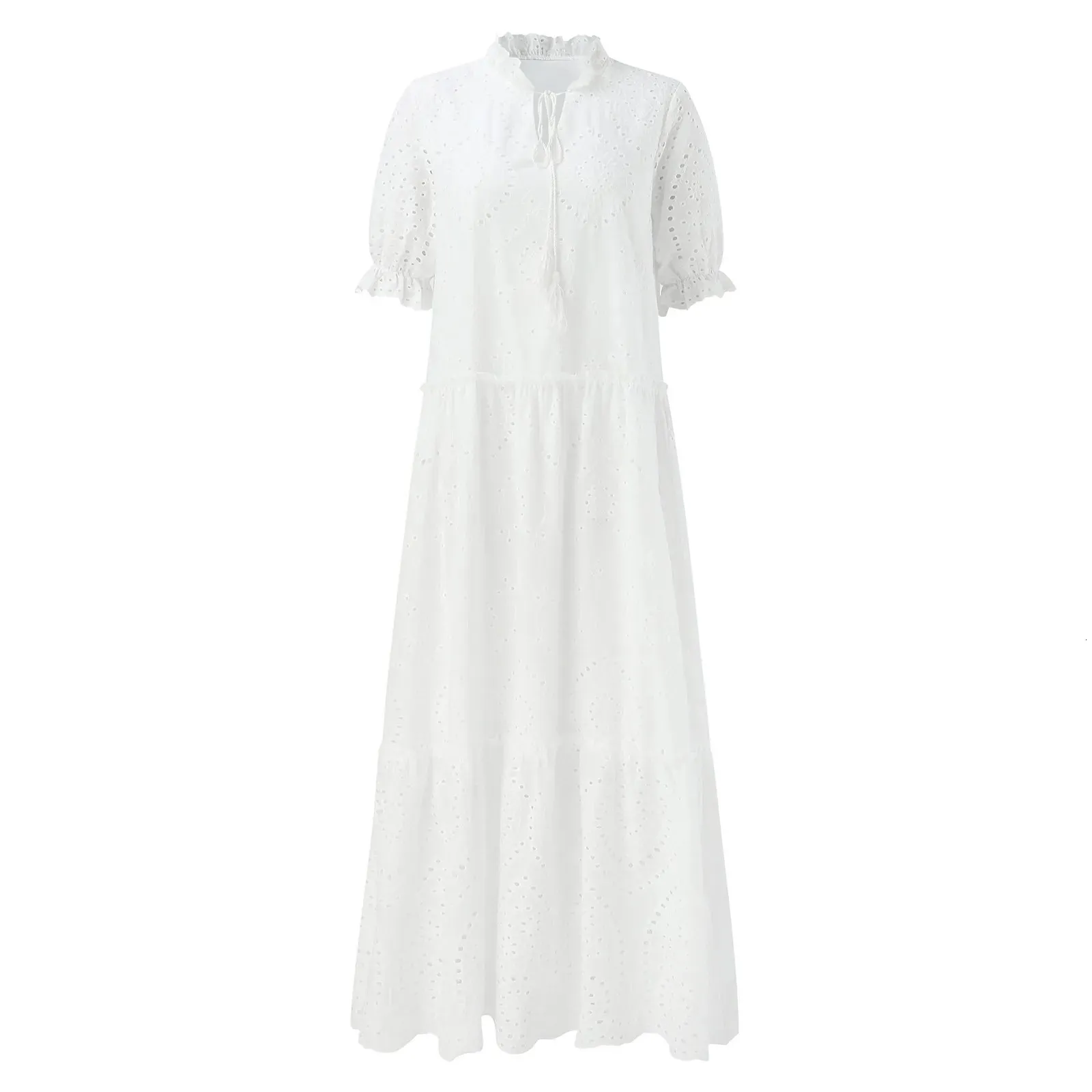 white lace cotton dress plus size Dresses for Women while the shirred back keeps things comfortable French Style Cinderella Cotton Lace