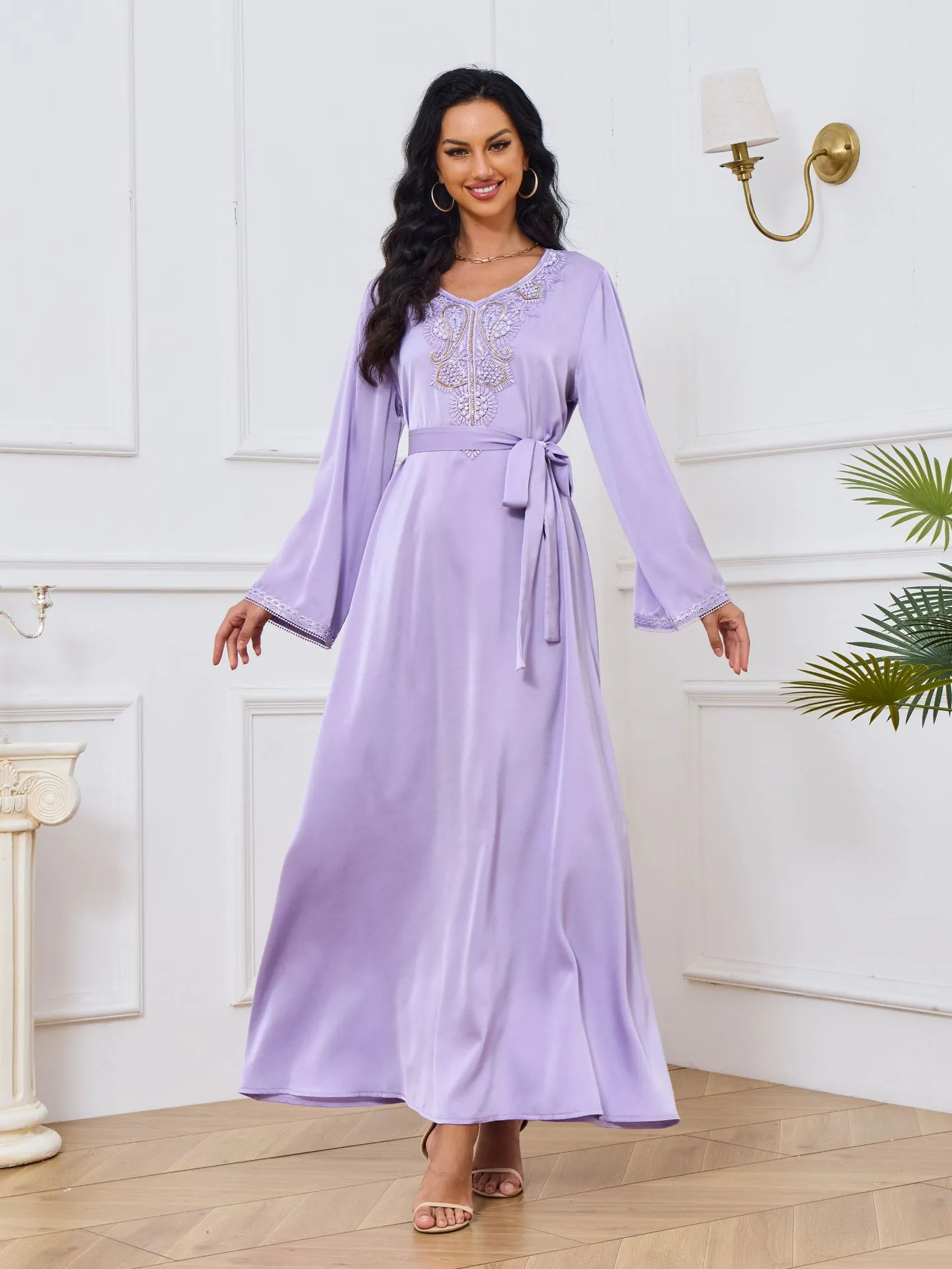 muslim designer dresses Emerald Green Long Muslim Wedding Party Kaftan Dress 36