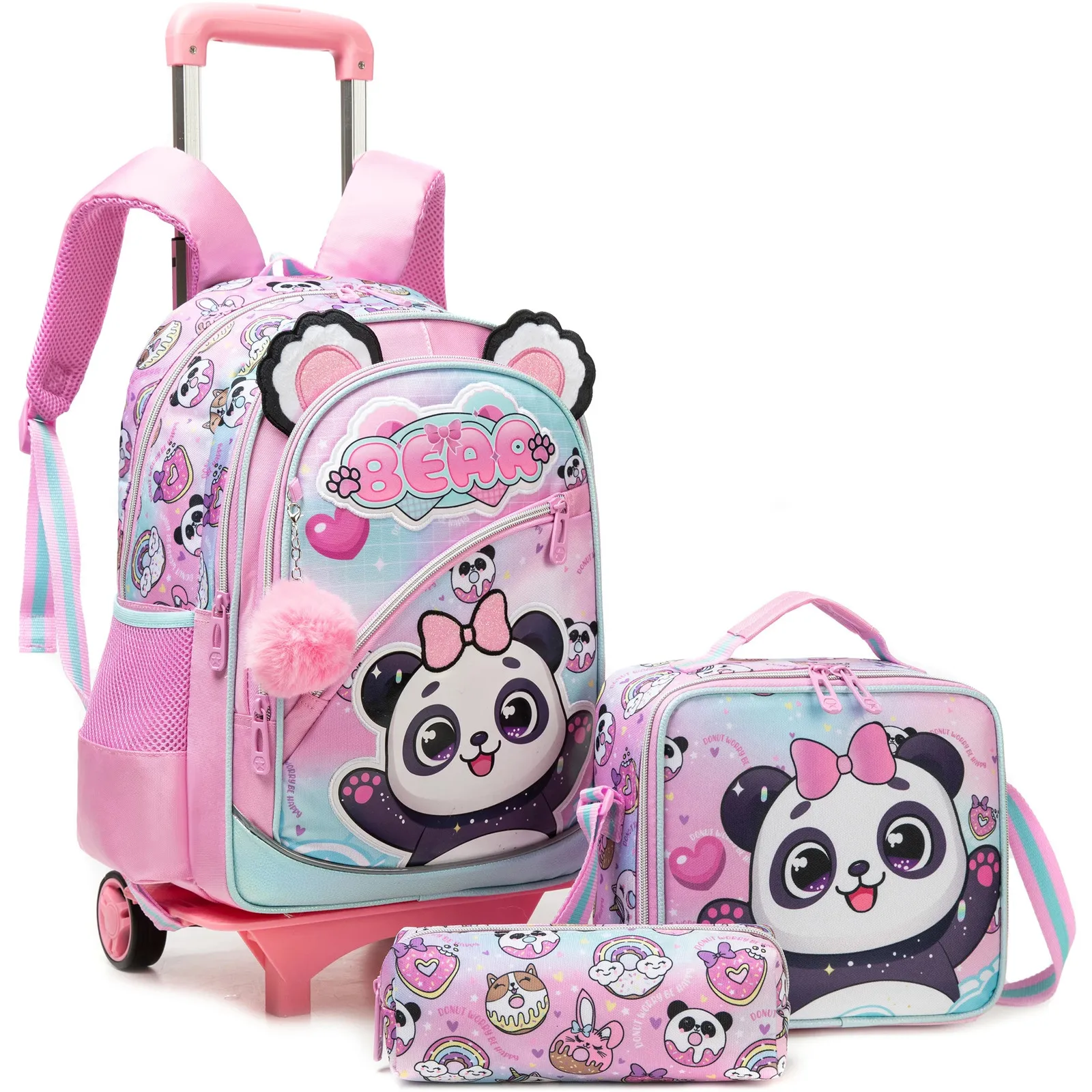 Lunch Bag Stylish Rolling Backpacks Durable Rolling Backpack With