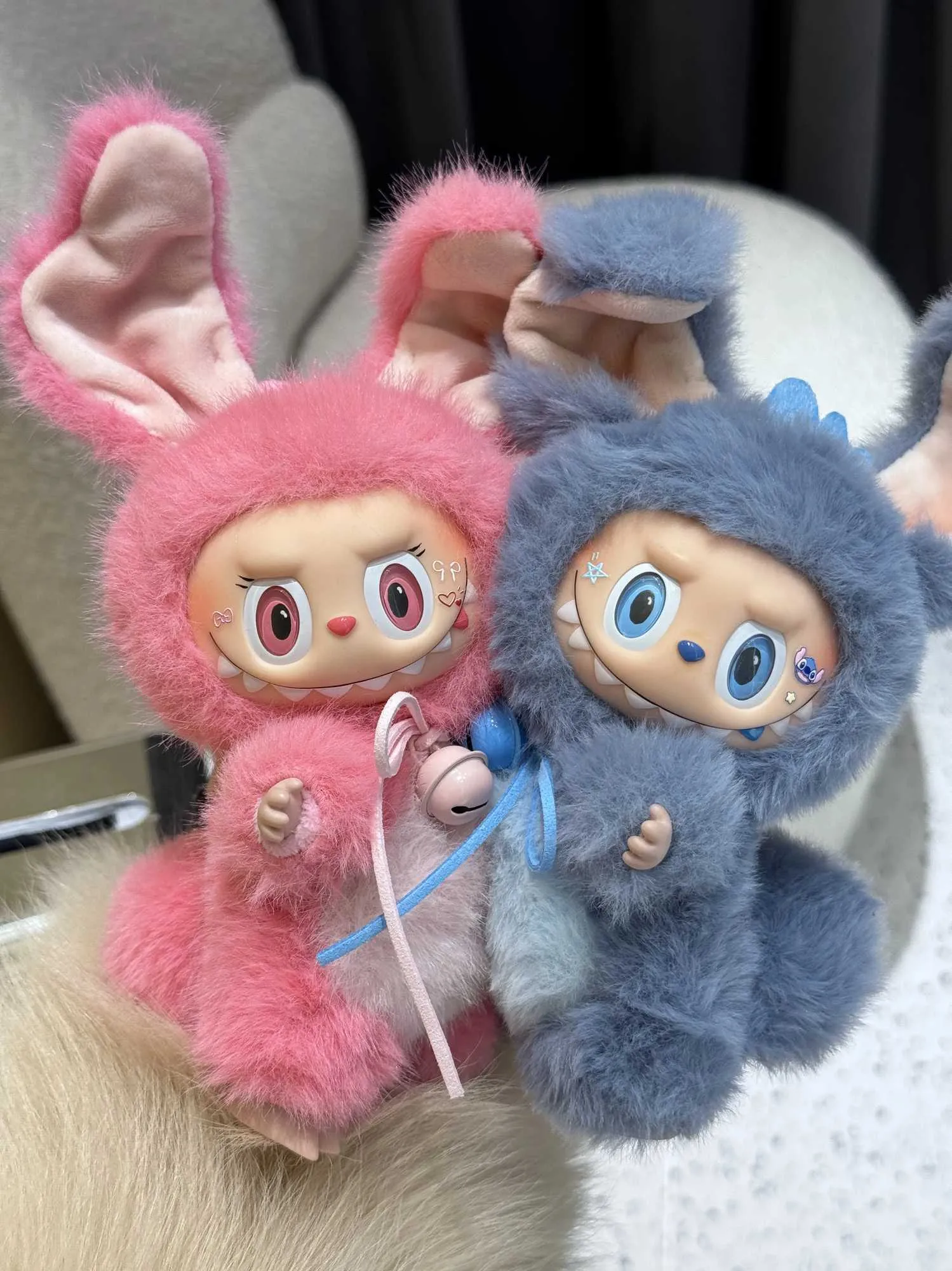 Zimomo Labubu 38cm DIY Vinyl Doll Model Creative Changeable Figure