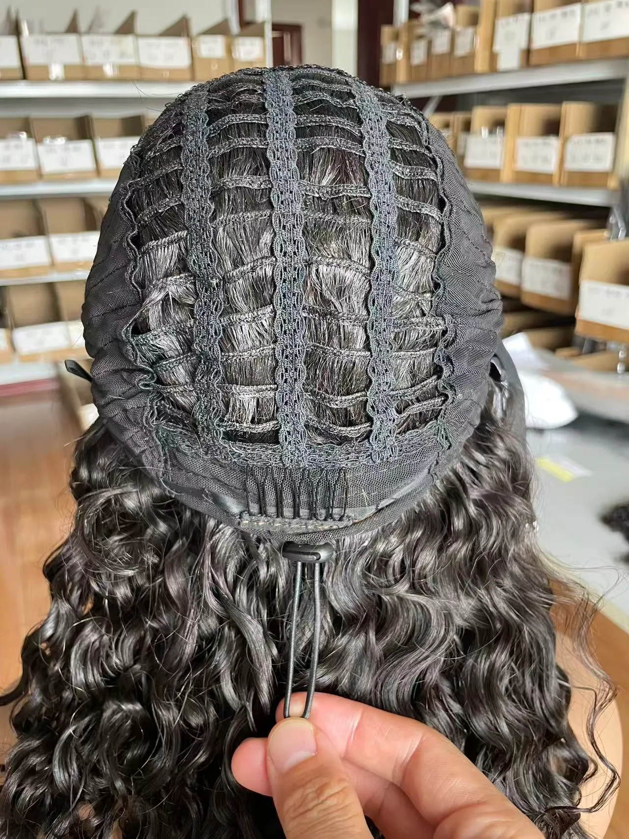 100% Human Hair Glueless Wig Hair Wig No Glue Curly Ventilating