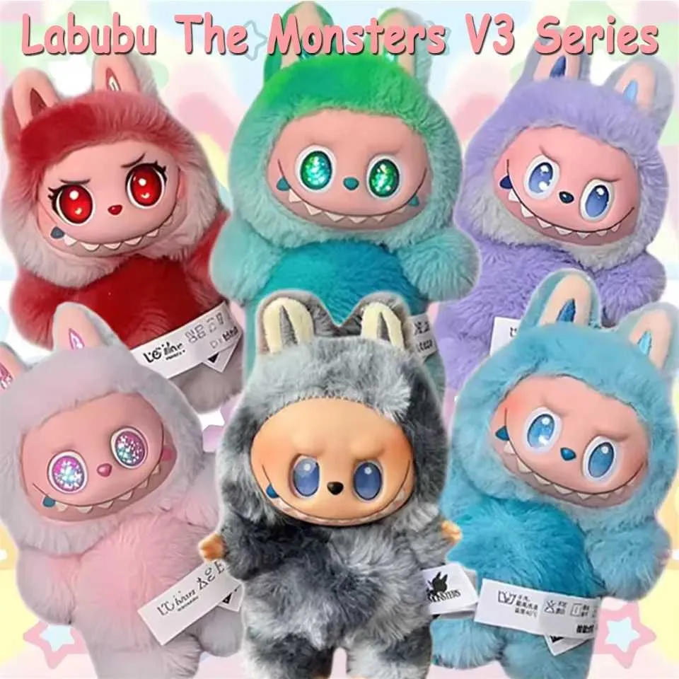 Blind Box New Labubu The Monsters V3 Series Heartbeat Macaron