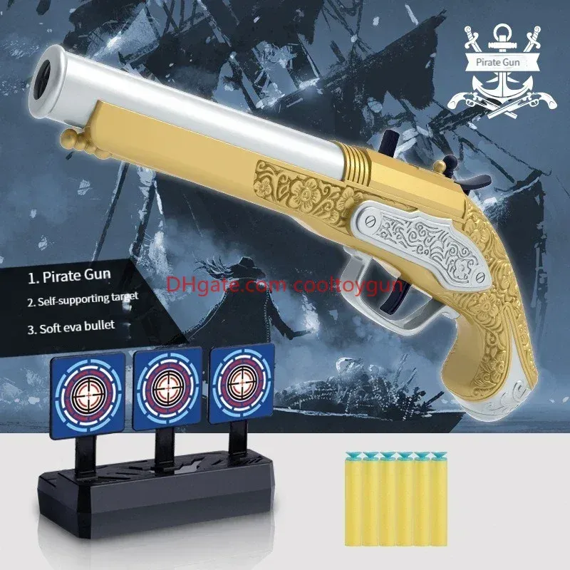Soft Bullet Foam Dart Blaster Toy Gun Manual Launcher Pistol For Kids ...
