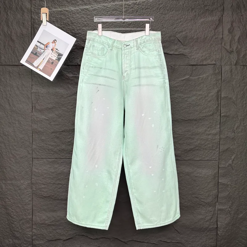 Pantalones De Jeans Anchos Con Recubrimiento De La Noche De La