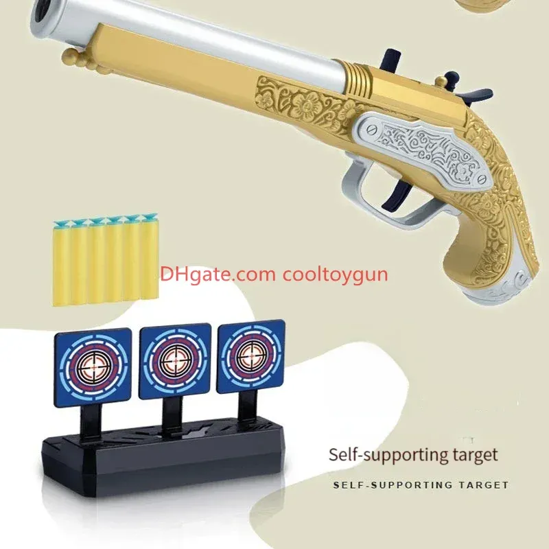 Soft Bullet Foam Dart Blaster Toy Gun Manual Launcher Pistol For Kids ...