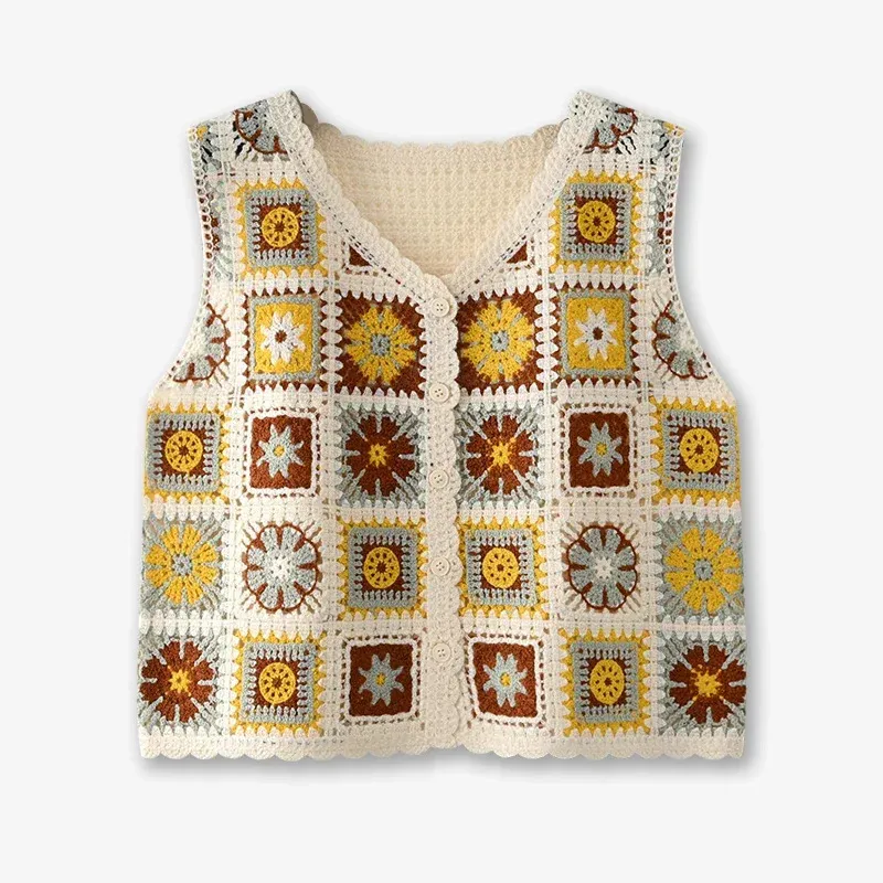 squares blusa primaveral a crochet
