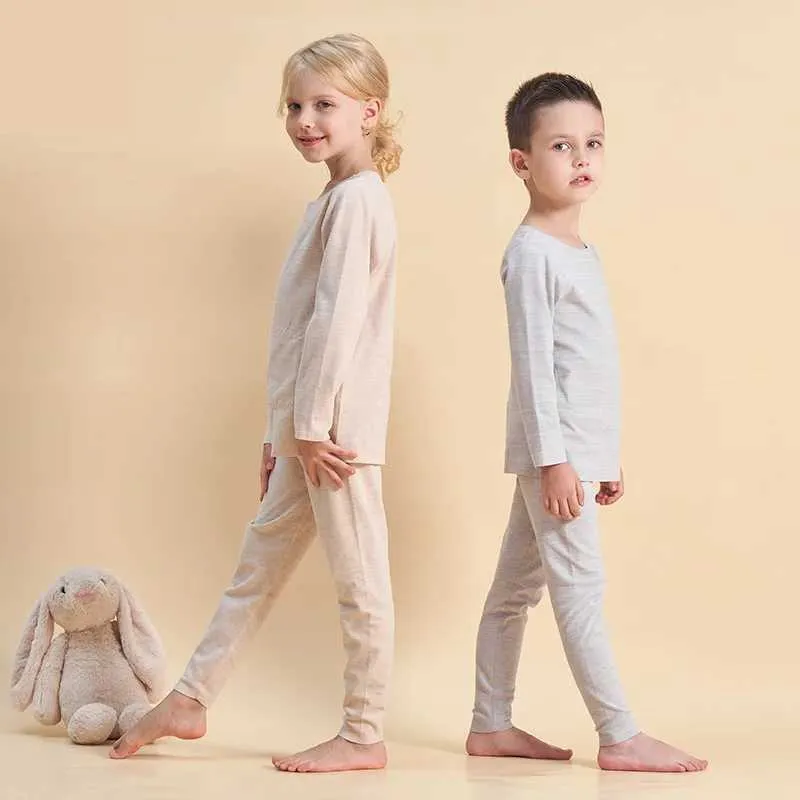 Pigiama Bambino 2 Pezzi In Cotone - Manica Lunga, Set Top E Pantaloni Per Ragazzi E Ragazze, Morbido E Caldo - Foto 8