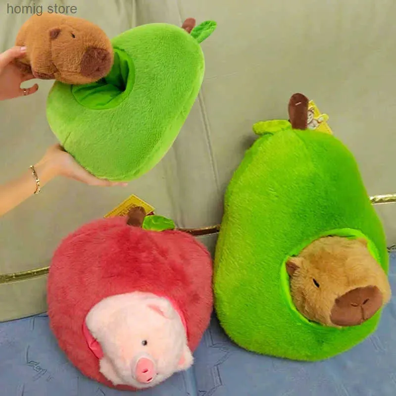 Save Big on Bulk Amazon Capybara Stuffed Animal Transforming Plush Toy:  Avocado Capybara To Apple Pig Cute Cuddly Doll For Kids, 25/35 Cm Best  Deals