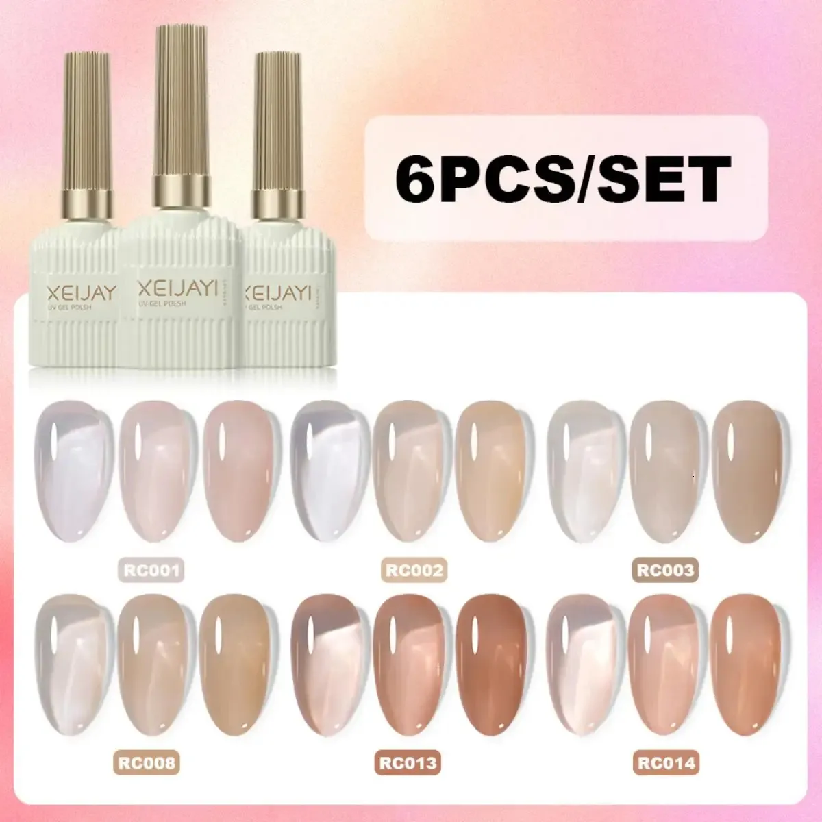 XEIJAYI ネイルジェルポリッシュセット 6 個 15ml ホームサロンネイル