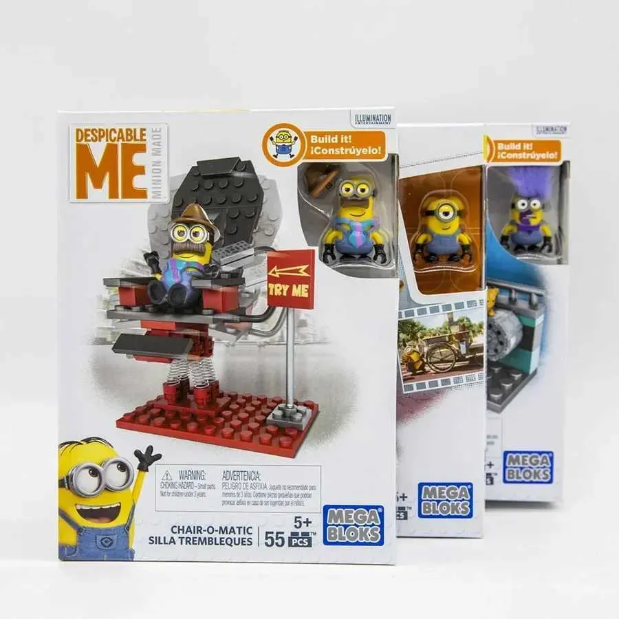 Blind Box Bloks Construx Minions Series Building Anime Figure Mini