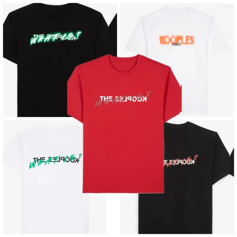 Mens T Shirts 25ss Listing T-shirt Casual Cotton France The Couples Short Sleeves Kooples Oversize Man Women Unisex Tee