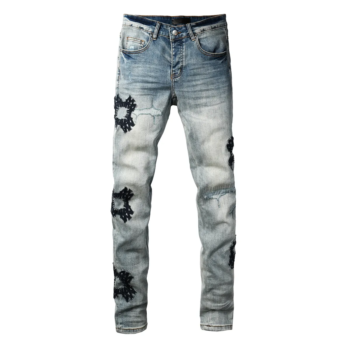 国内で当店のみ Hanqiaoriji - Star Patch Chunky Denim Derby Star Patch Chunky Denim Derby Shoes – Copping Zone