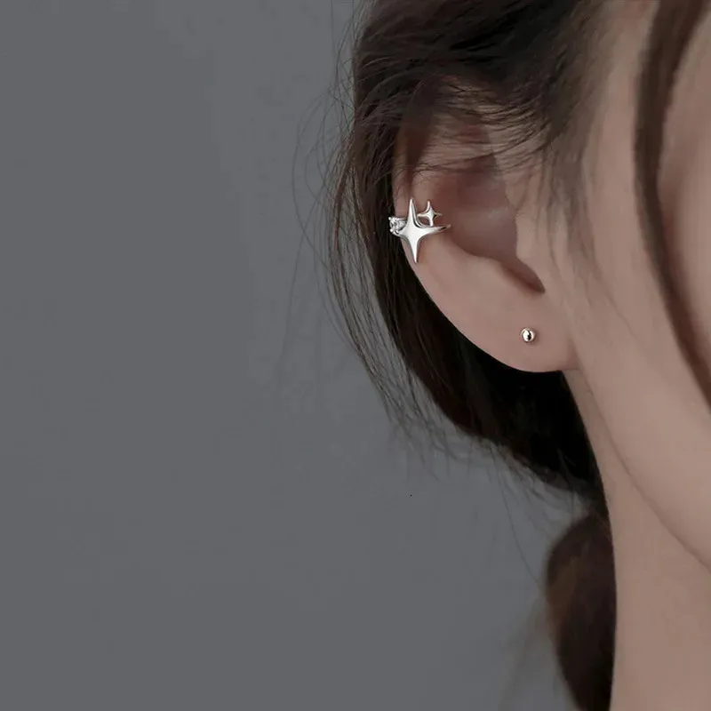 Orecchino Finto A Cinque File Con Zirconi – Piercing Falso Per Cartilagine Senza Foro, Diametro 12 Mm