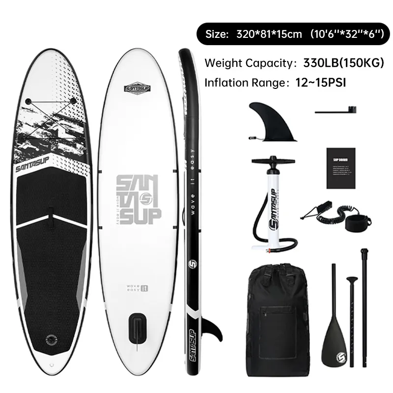 Inflatable Stand Up Paddle Board: Lightweight Water Sport SUP with Durable Palm Leaf Design