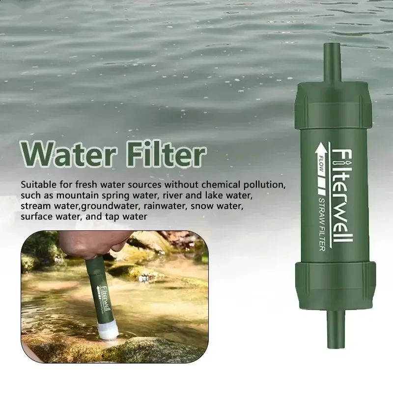 Filtre à eau ensemble de paille avec pompe à bille Filtration de l'eau purificateur d'eau de
