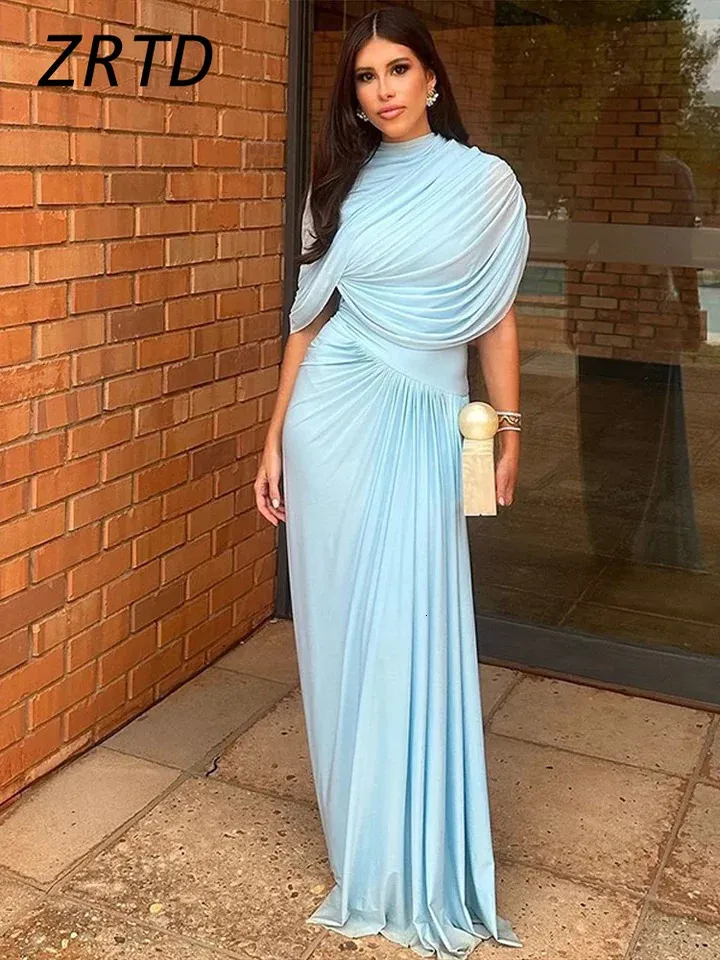 Elegant Shawl Collar Pleated Sleeveless Party Dress ... From Lu04, $37.55  In Bulk | DHgate.Com