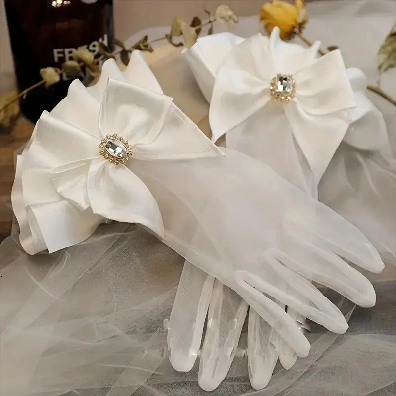 Guanti cappuccino guanti senza dita pizzo guanti da sposa rosa