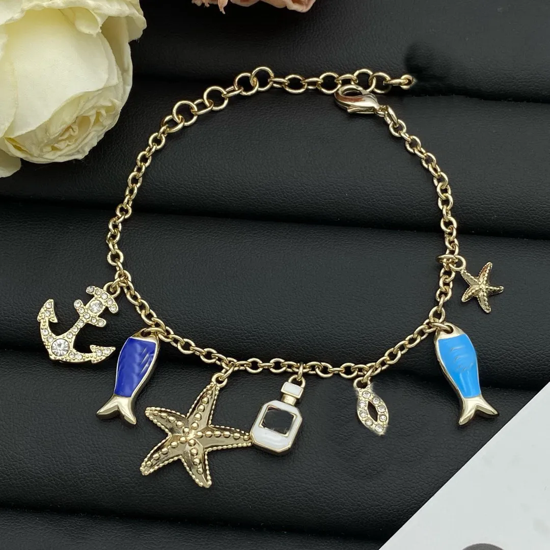 Pearl Choker Necklace With Pendant: Navy Anchor, Letter Enamel