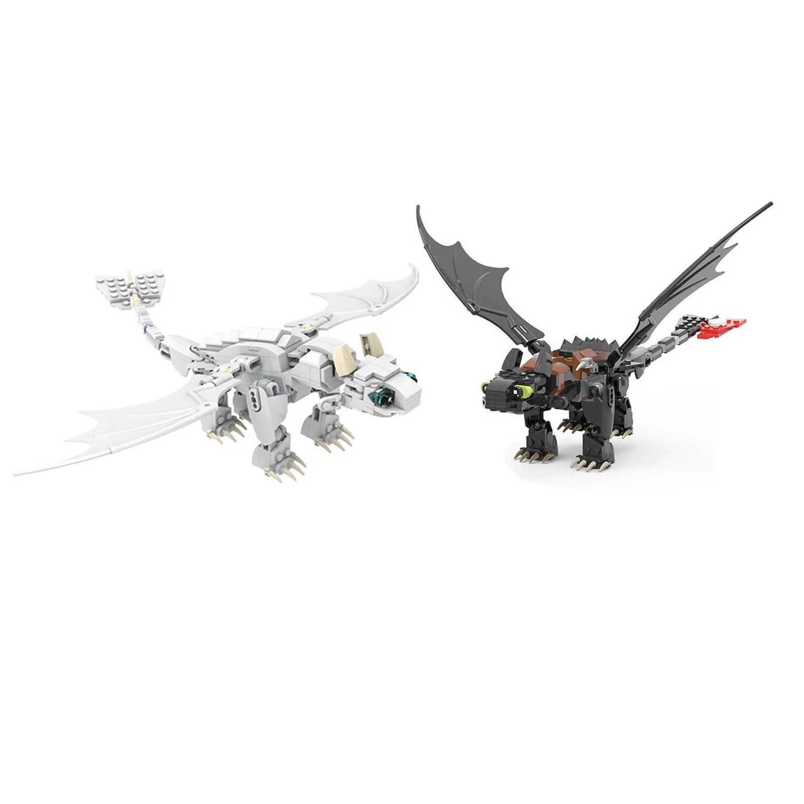 Toothless Night Light Dragon Building Blocks Set Educational MOC Bricks ...