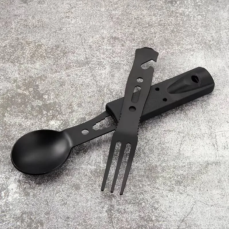 Ensemble d'ustensiles de boîte à lunch réutilisables avec étui fourchette cuillère baguettes Wyz21166