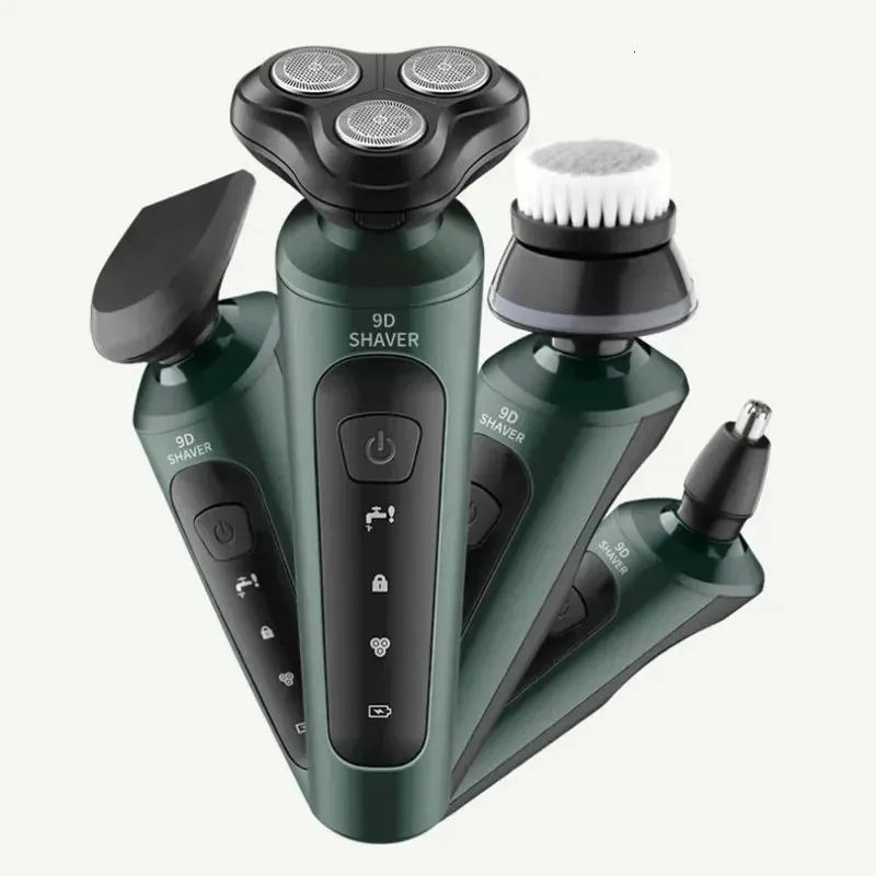 250605 Electric Shavers For Men Waterproof Rechargeable Rotary Trimmer ...