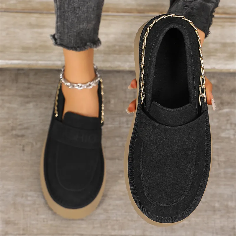 hot Free Shipping Designer Casual Shoes For Woman Autumn New Vintage Flat Bottom Versatile Classic Shoes Black White_voghion.com