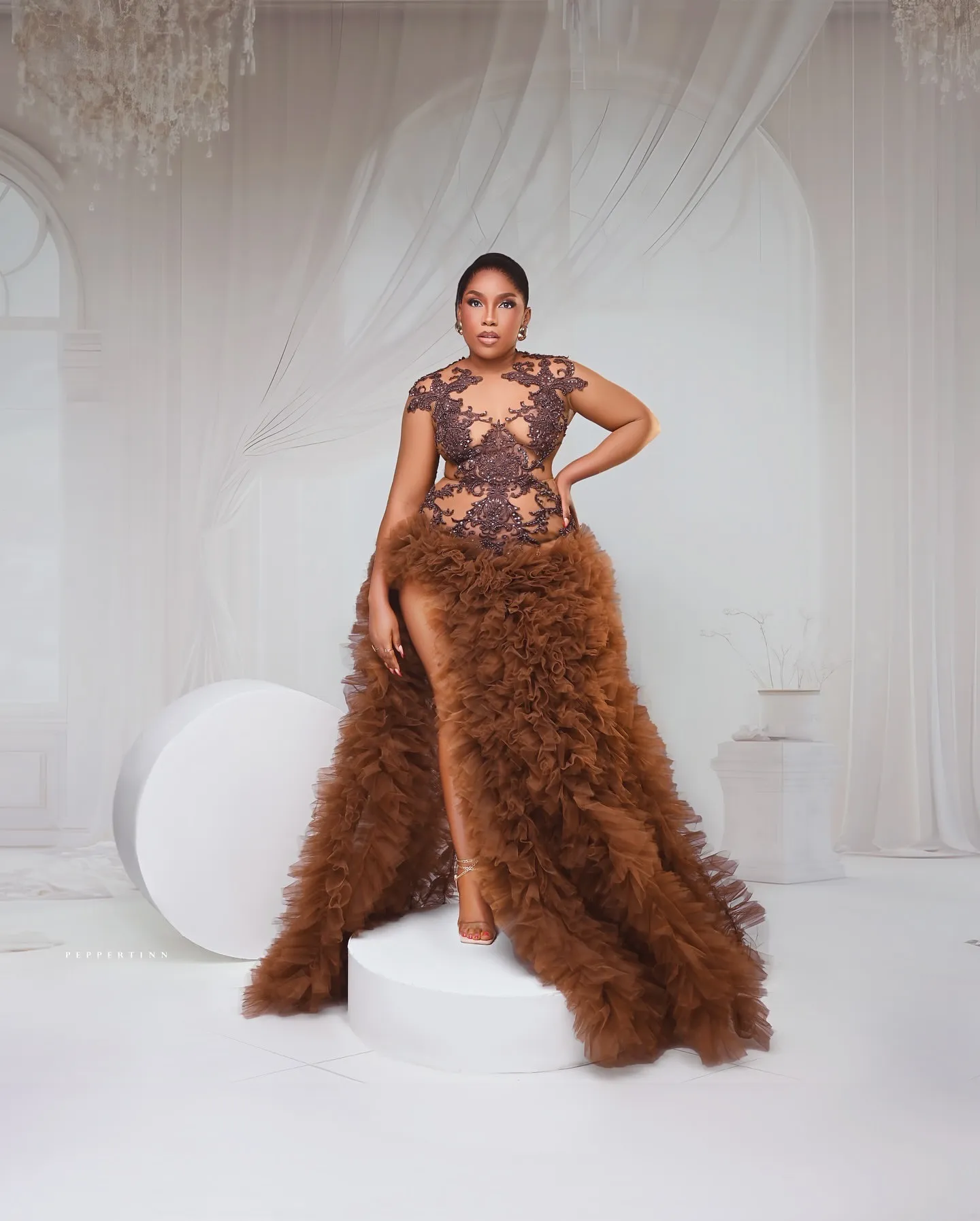 Chocolate A Line Prom Dresses 2025 Lace Beaded Tulle... From 266,08  |  DHgate