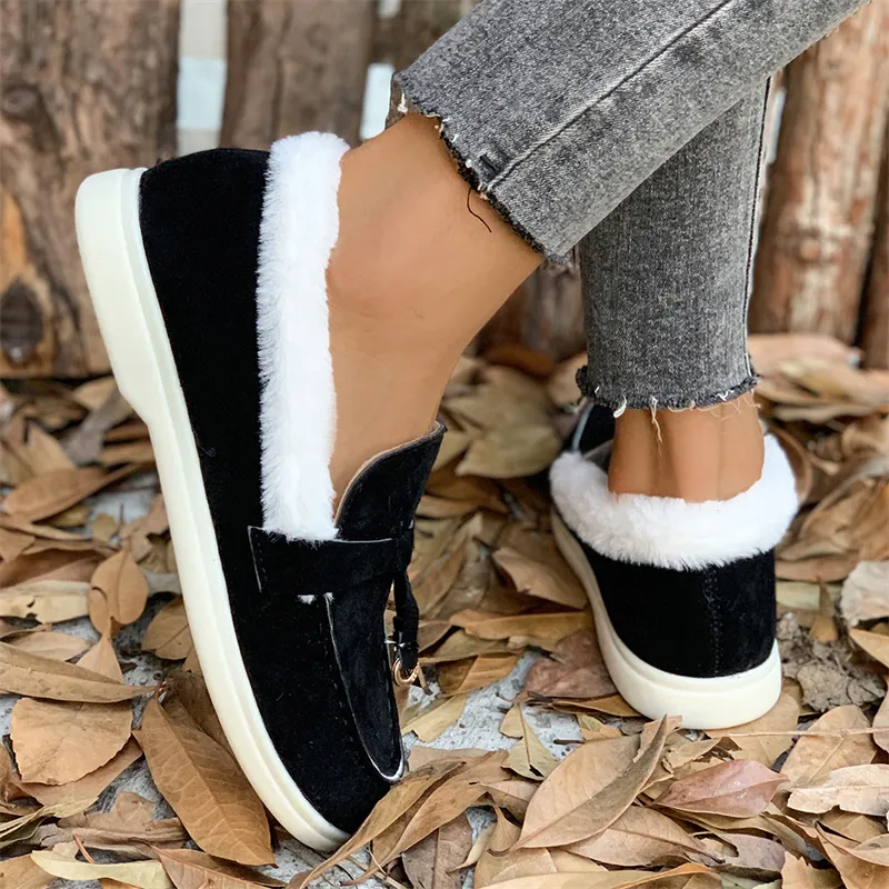 hot Free Shipping Designer Casual Shoes For Woman Autumn And Winter Veet Casual Height Increasing Black Cotton Shoes_voghion.com