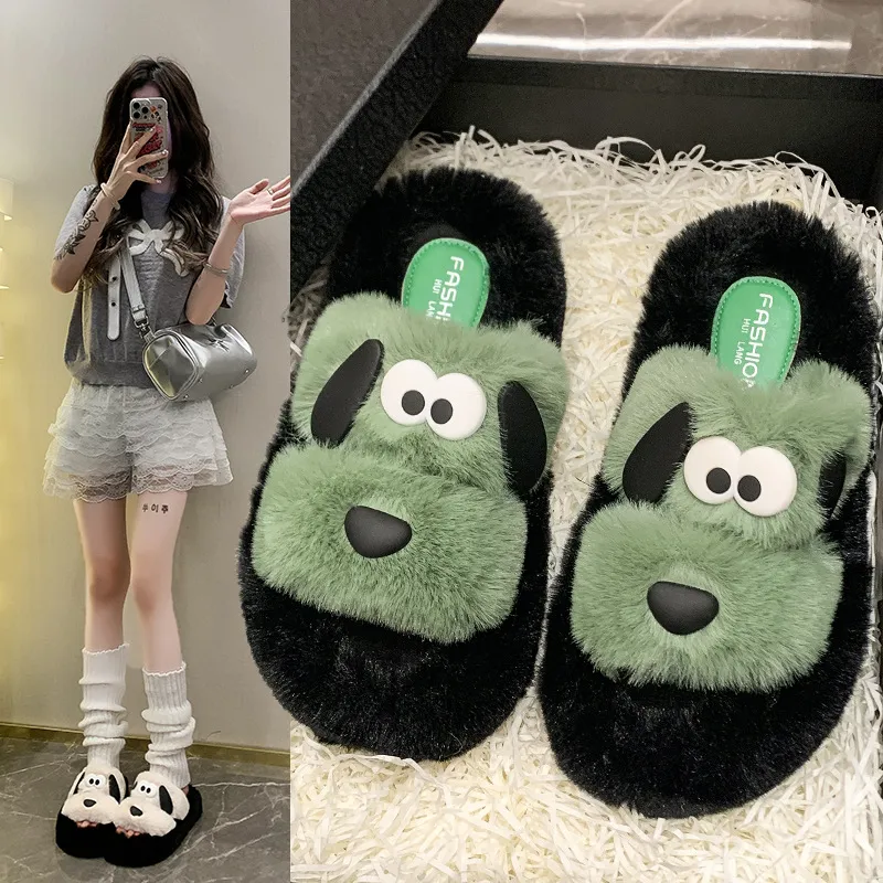 Hot Gratis Verzending Designer Pantoffels Voor Dames Herfst En Winter Nieuwe Cartoon Stijl Thuis Buitenkleding Warm Lichtgewicht_voghion.com
