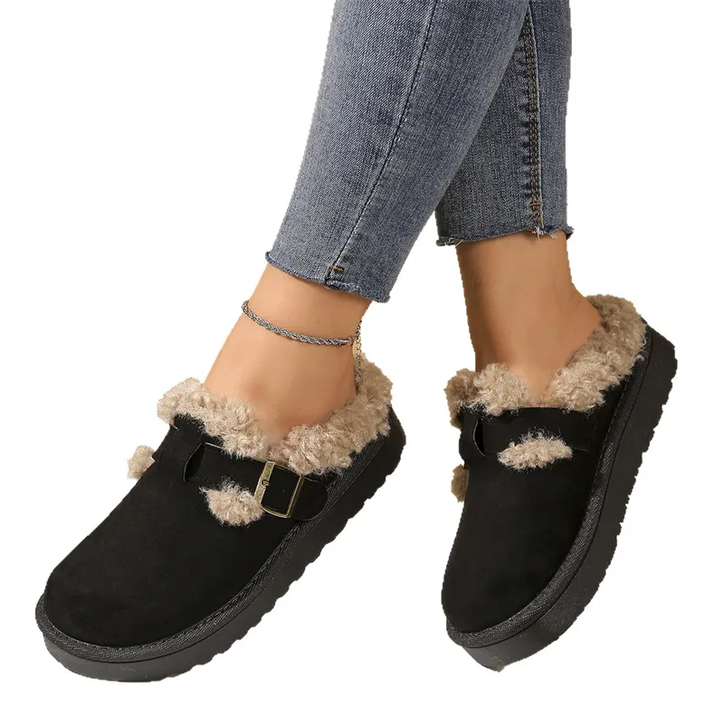 Pantofole firmate con spedizione gratuita per donna, autunno e inverno, nuovo stile, stivali da neve per interni ed esterni, caldi e vintage._voghion.com