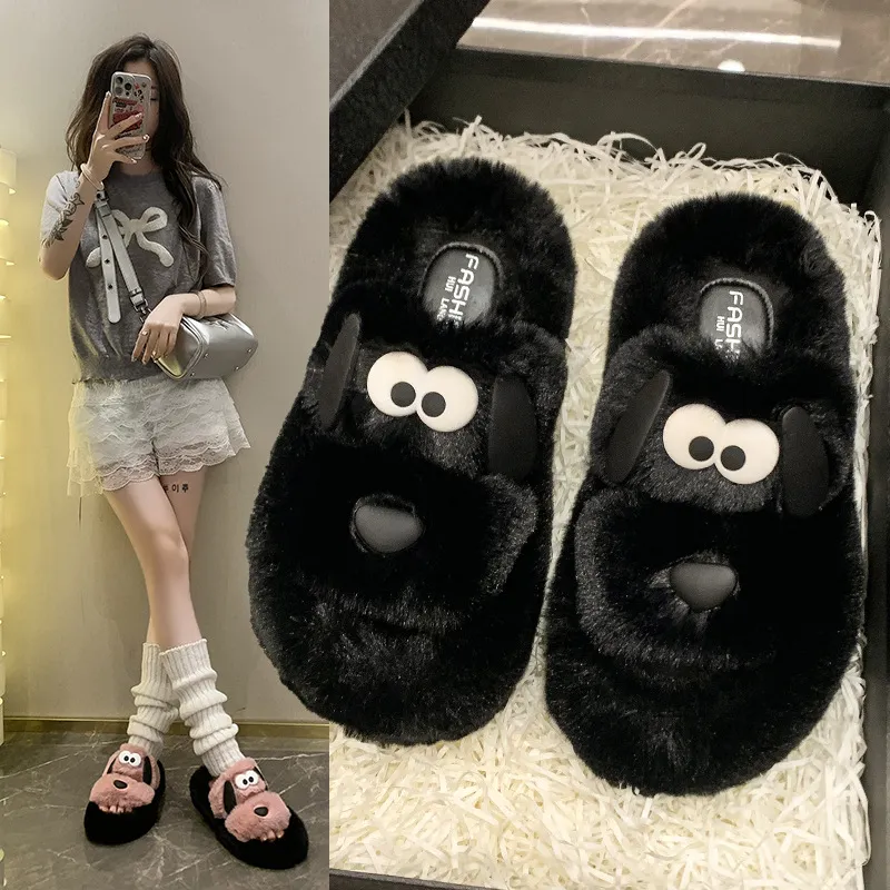 Hot Gratis Verzending Designer Pantoffels Voor Dames Herfst En Winter Nieuwe Cartoon Stijl Thuis Buitenkleding Warm Lichtgewicht_voghion.com