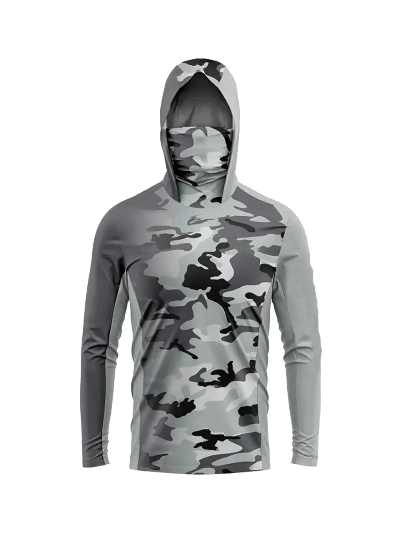 Chemise à Capuche Anti-UV Homme UPF 50+ - Manches Longues, Séchage Rapide, Pour Randonnée, Pêche