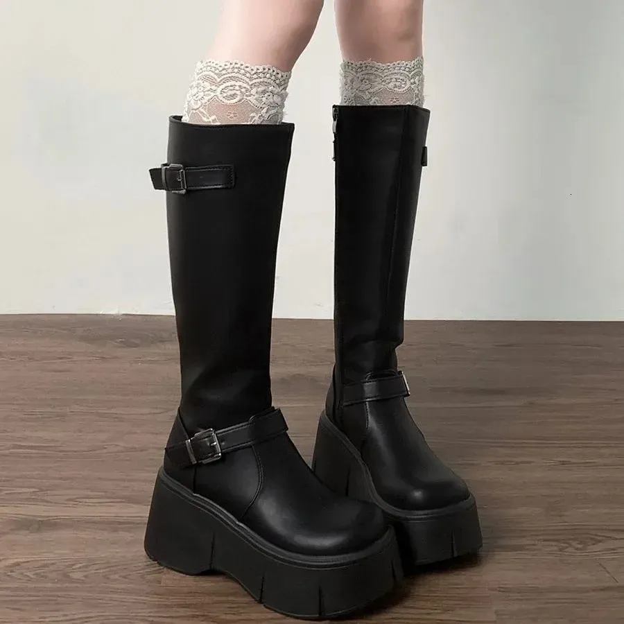 Spring And Autumn Comfortable Waterproof Platform Beautiful Casual Fairy Style Knight Edition Anti Slip Boots 250612_voghion.com