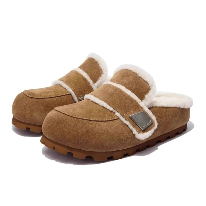 Pantofole firmate da donna, con spedizione gratuita, invernali, nuove, da interno ed esterno, da tenere al caldo, casual, classiche, marroni, in peluche_voghion.com