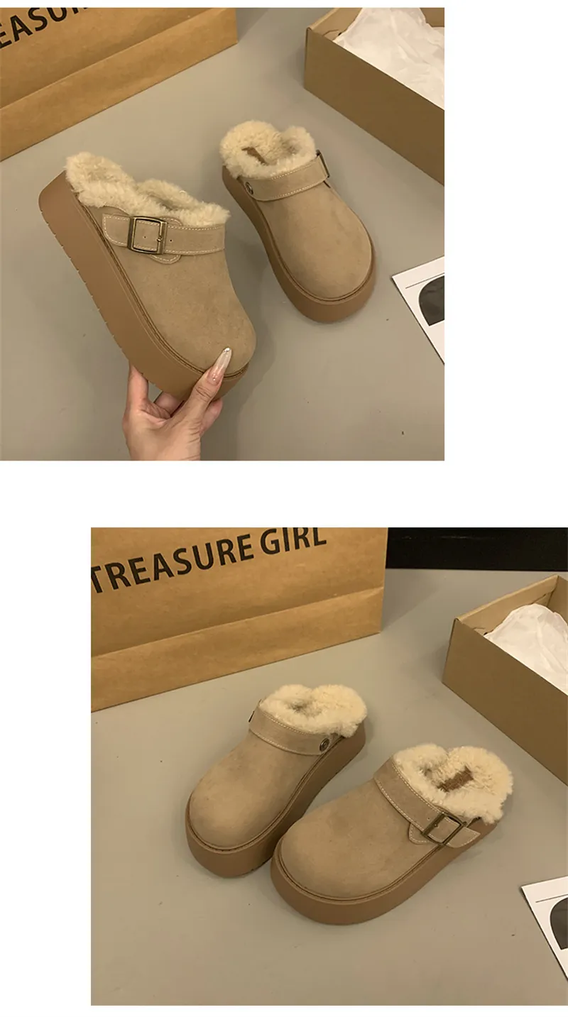 hot Free Shipping Designer Slippers For Woman Winter New Indoor Outdoor Snow Boots Keep Warm Vintage Classic Plush_desvips.com