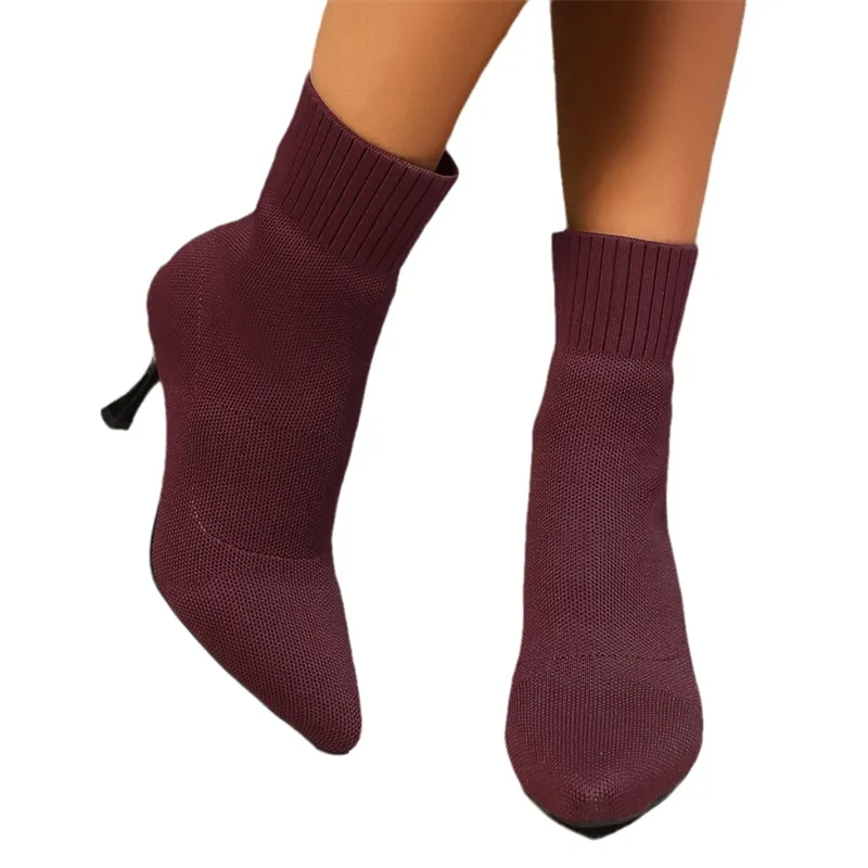 Hot Gratis Verzending Designer Laarzen Voor Dames Herfst Nieuw Eenvoudig En Veelzijdig Mode Vintage Klassiek Elastisch Wit_voghion.com