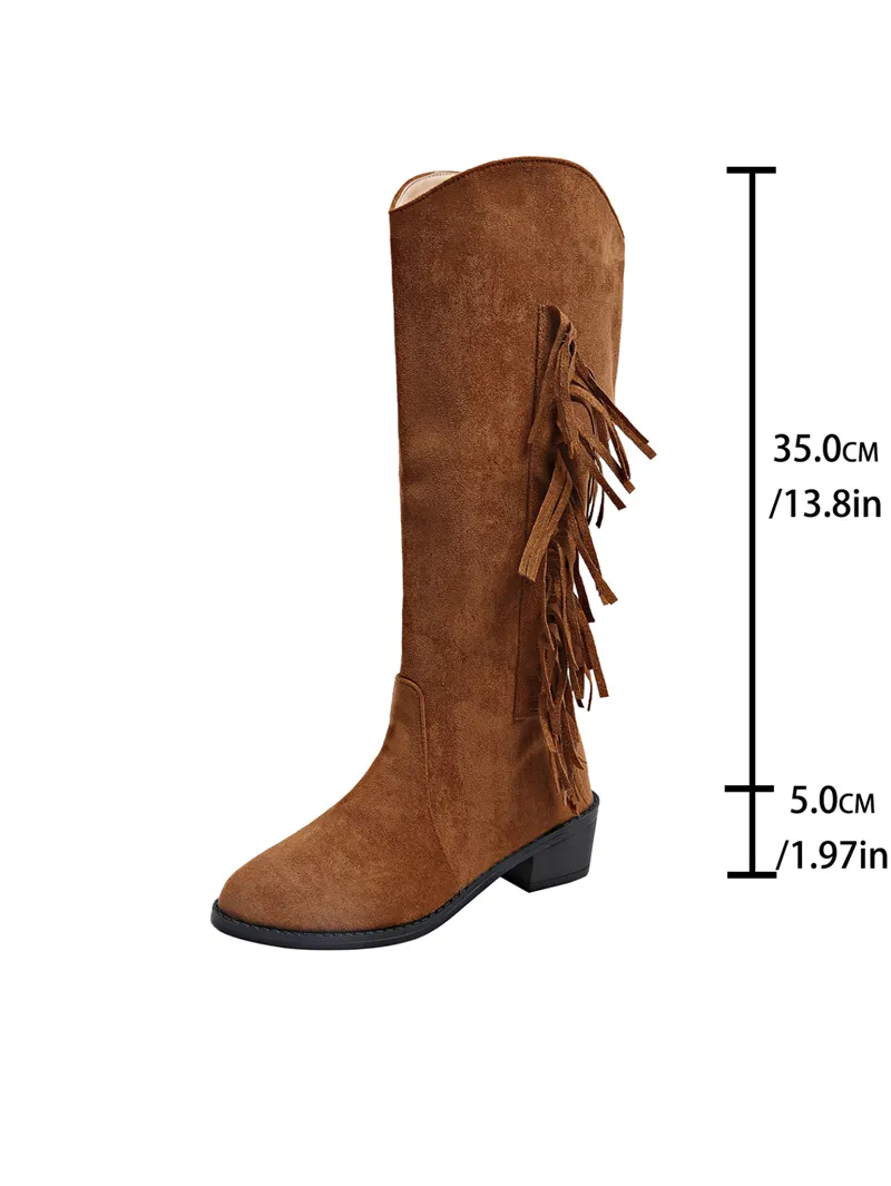 Botas de neve femininas designer vintage clássicas c borlas_voghion.com