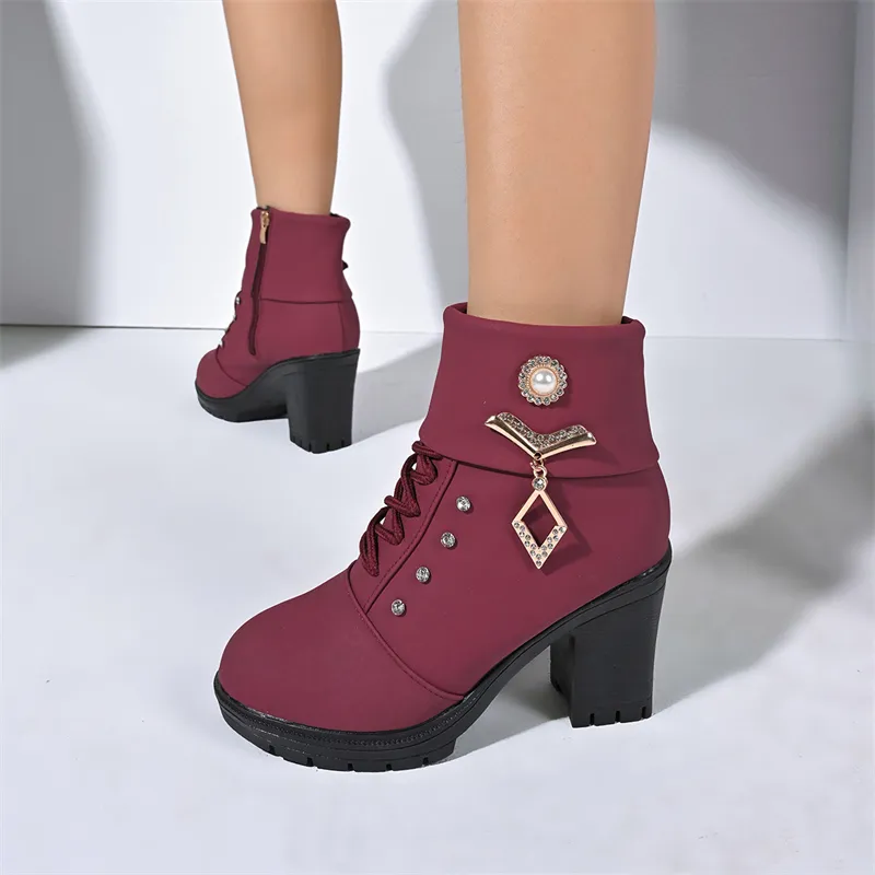 hot Free Shipping Designer Boots For Women Autumn New Simple And Versatile Fashion Vintage Casual Black Martin Boots_desvips.com