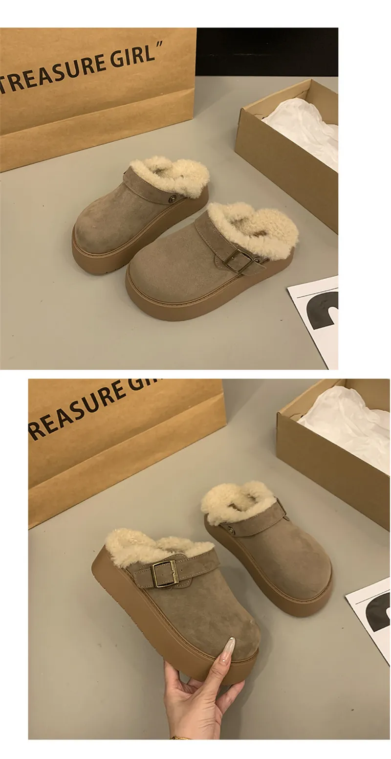 hot Free Shipping Designer Slippers For Woman Winter New Indoor Outdoor Snow Boots Keep Warm Vintage Classic Plush_desvips.com