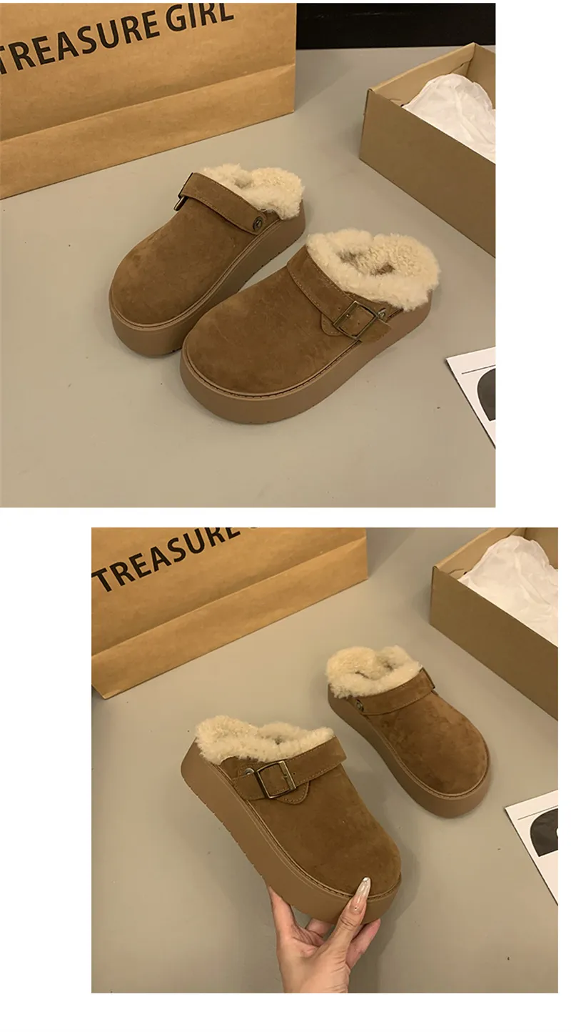 hot Free Shipping Designer Slippers For Woman Winter New Indoor Outdoor Snow Boots Keep Warm Vintage Classic Plush_desvips.com