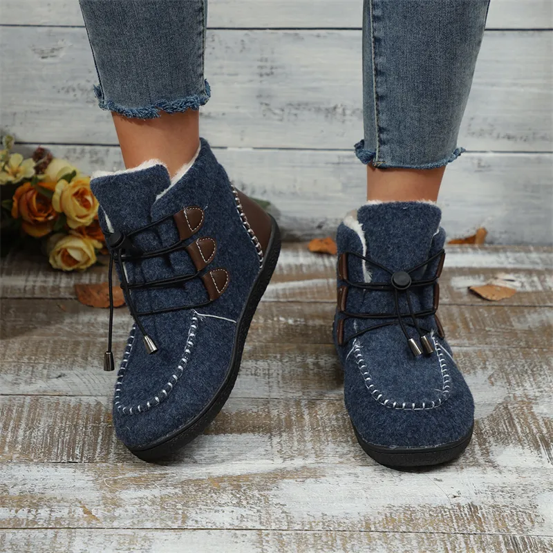 Snowboots voor dames designer katoen met warme voering_voghion.com