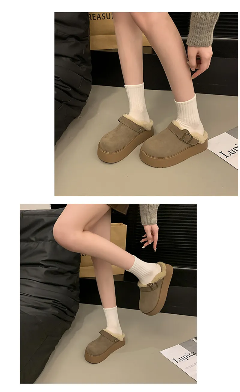 hot Free Shipping Designer Slippers For Woman Winter New Indoor Outdoor Snow Boots Keep Warm Vintage Classic Plush_desvips.com