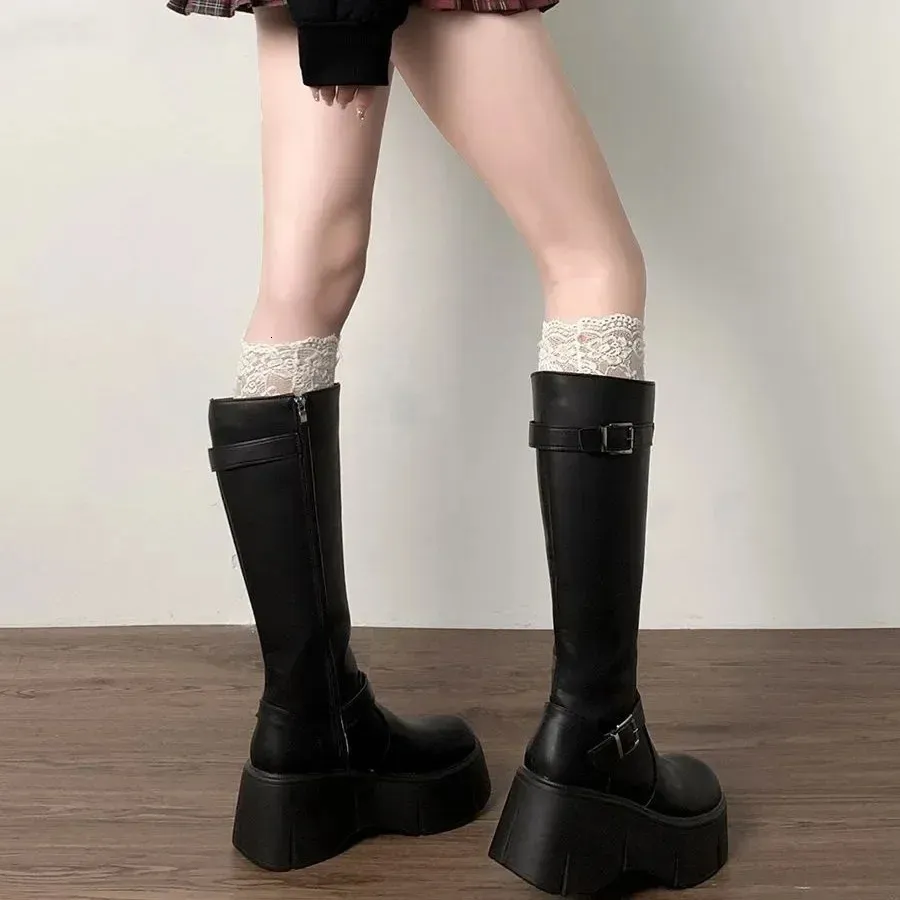 Spring And Autumn Comfortable Waterproof Platform Beautiful Casual Fairy Style Knight Edition Anti Slip Boots 250612_voghion.com