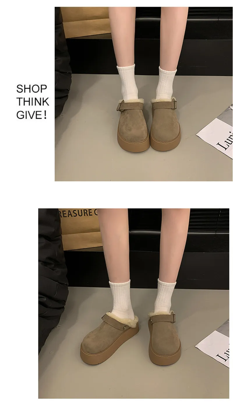 hot Free Shipping Designer Slippers For Woman Winter New Indoor Outdoor Snow Boots Keep Warm Vintage Classic Plush_desvips.com