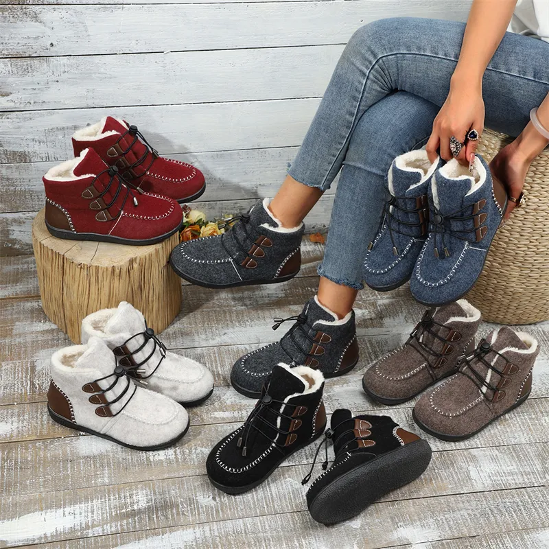Snowboots voor dames designer katoen met warme voering_voghion.com