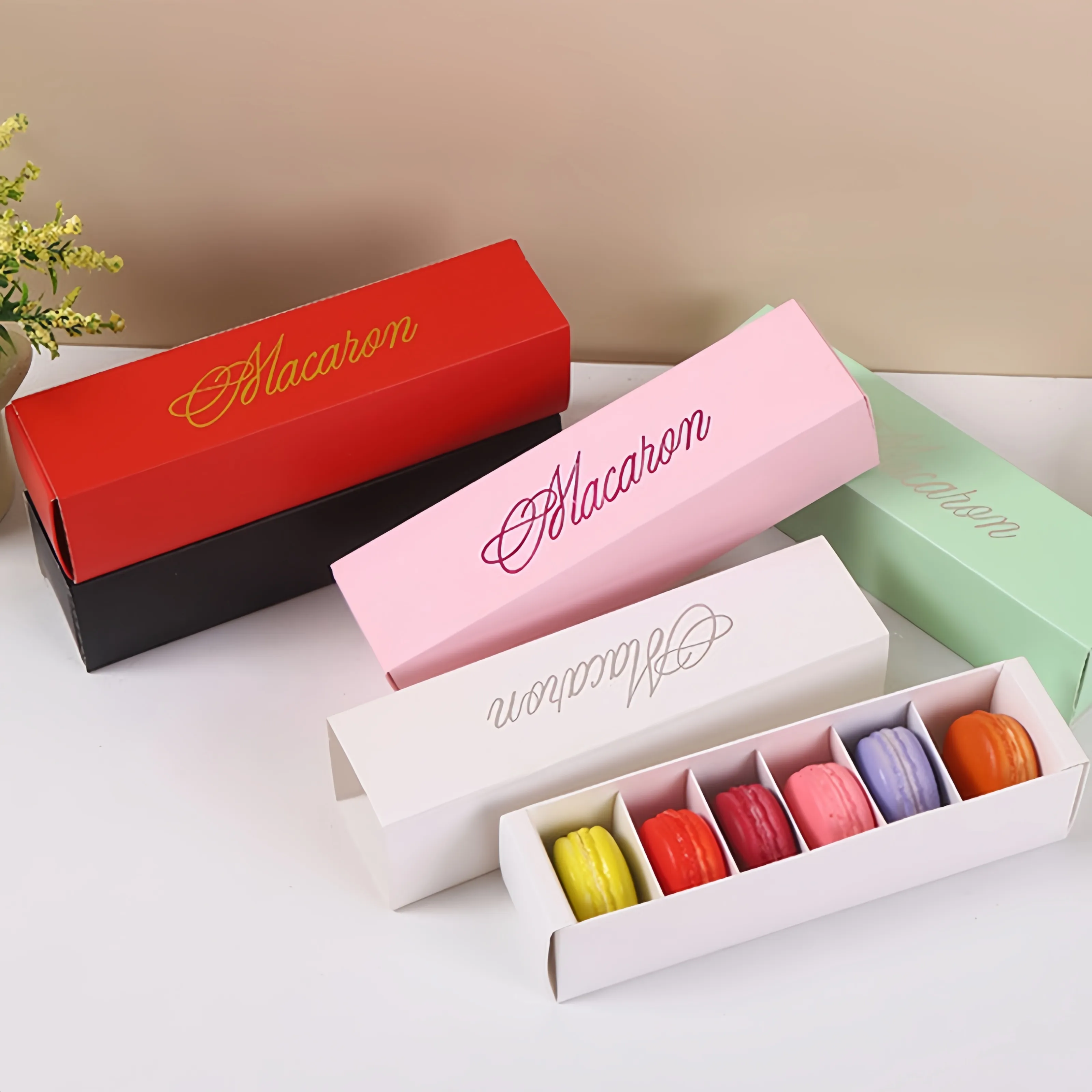 Macaron Boxes For Wedding Party 6 Macarons Dessert... From Dreamhome_jy ...