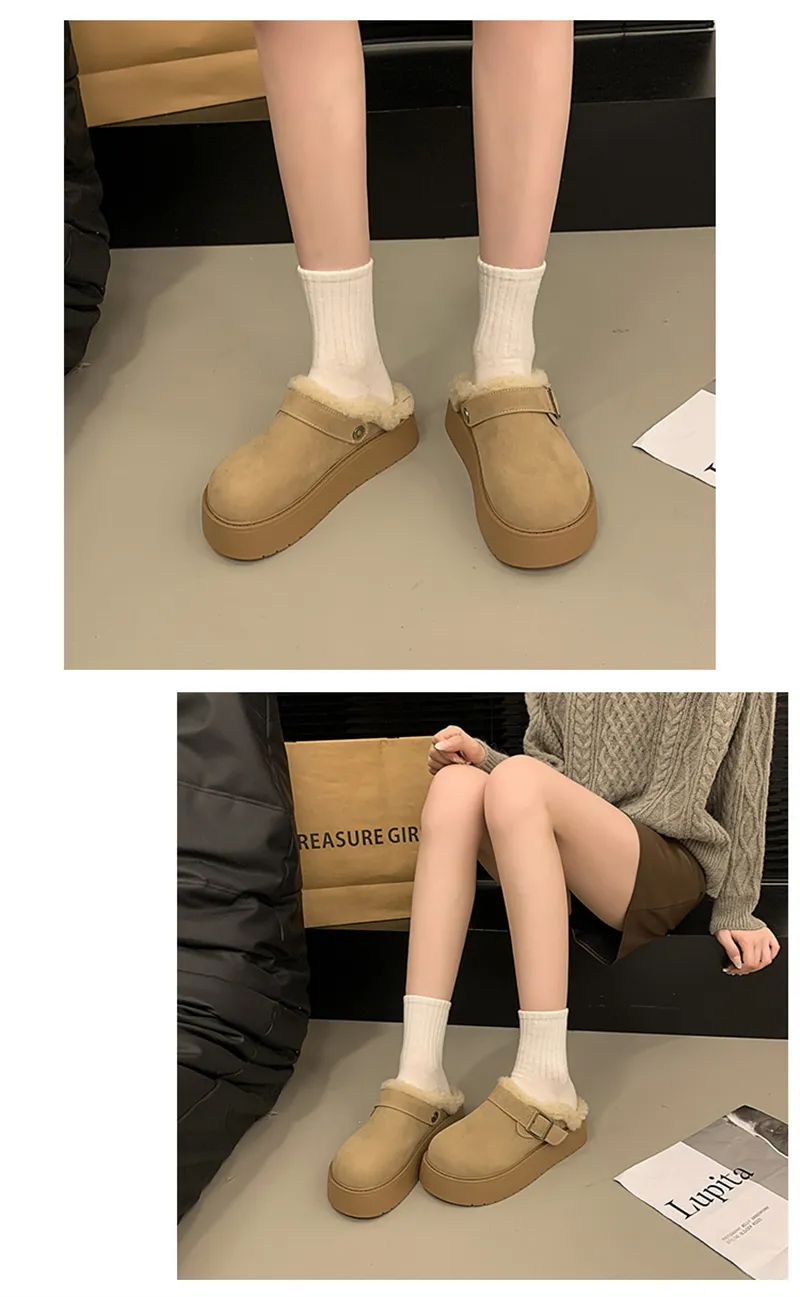 hot Free Shipping Designer Slippers For Woman Winter New Indoor Outdoor Snow Boots Keep Warm Vintage Classic Plush_desvips.com